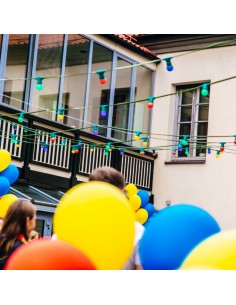 10 m ilgio keičiamų E-27 cokolio LED lempučių girlianda | IP67, 30 cokolių (kas 33 cm) 2