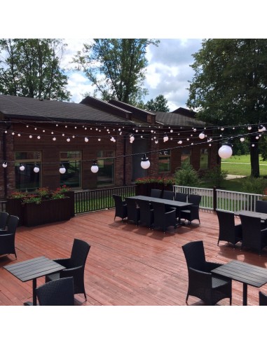 5 m ilgio LED girlianda “Party Lights” | IP44, Juodas laidas, 10 lempučių (kas 50 cm)