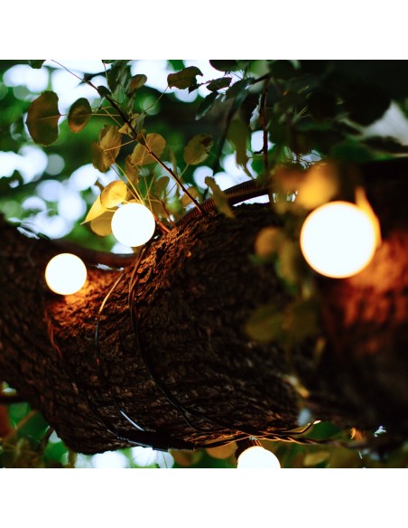 5 m ilgio LED girlianda “Party Lights” | IP44, Baltas laidas, 10 lempučių (kas 50 cm)