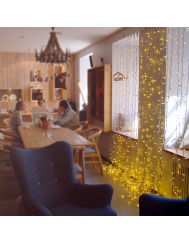 Profesionali AdamLights lauko girlianda šviesos užuolaida | IP67, 600 LED, 200x300 cm